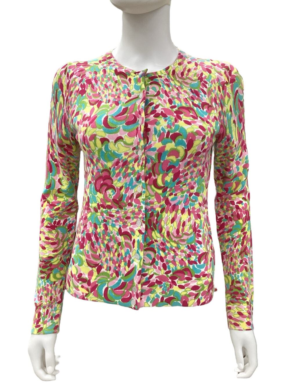 Lilly Pulitzer Cardigan Women’s Size XS 100% Cotton Buttons Soft Multicolor